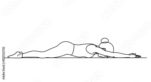 Woman Practicing Yoga in Cobra Pose.