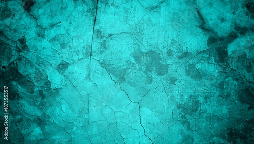 A vivid teal cracked surface texture suitable as a neutral background for graphic design, photography backdrops, or websites. The distressed