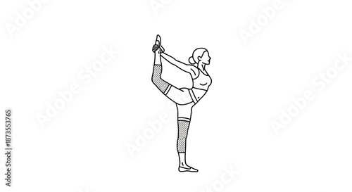 Woman Doing Yoga Stretching Exercise Page.