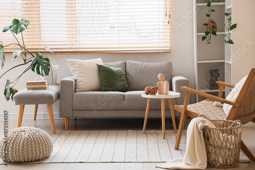 Interior of light living ro...