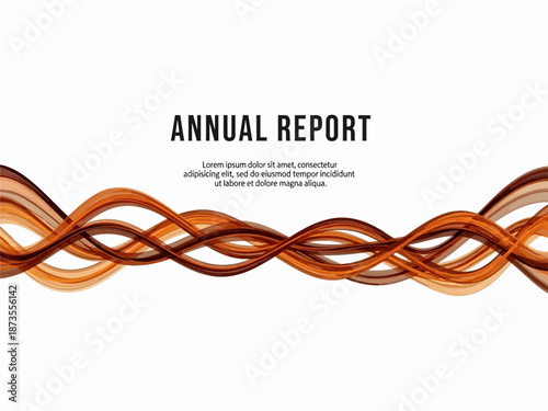 Annual Report Cover Page Design Element.