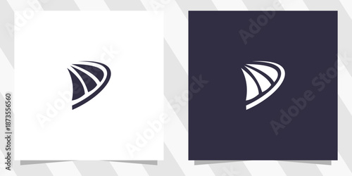 letter d logo design vector