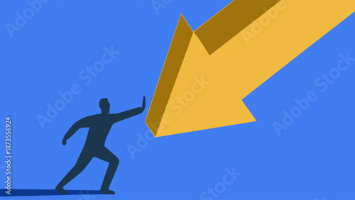 overcome challenges business flat color vector illustration template design