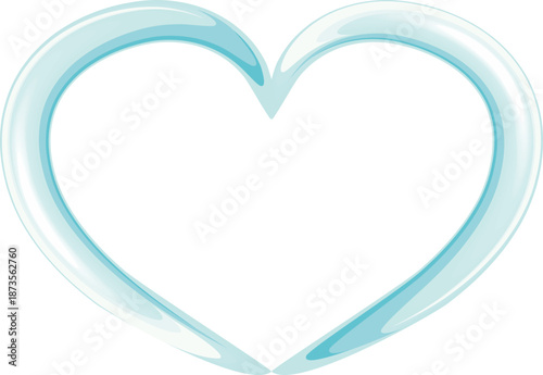 Simple heart shape illustration suitable for romantic, health, or wellness content and design projects.