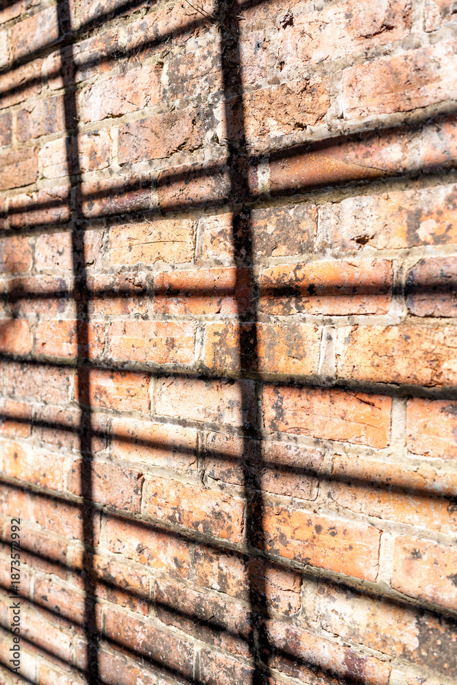 Obraz premium brick wall background with a patterned shadow