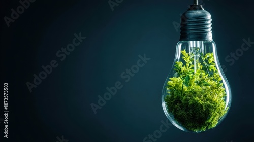 light bulb on green background