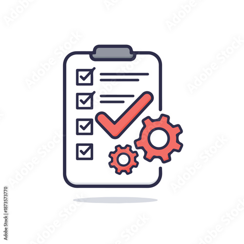 Optimized Process Management Vector Icon for Seamless Business Operations