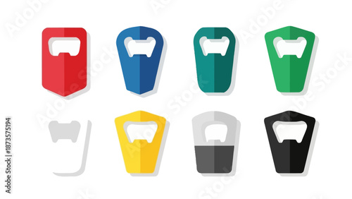 Colorful bottle openers illustration graphic vector designs isolated concept