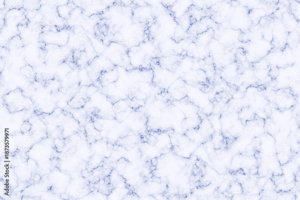 Obraz premium White Blue Marble Texture Background with Natural Stone Pattern