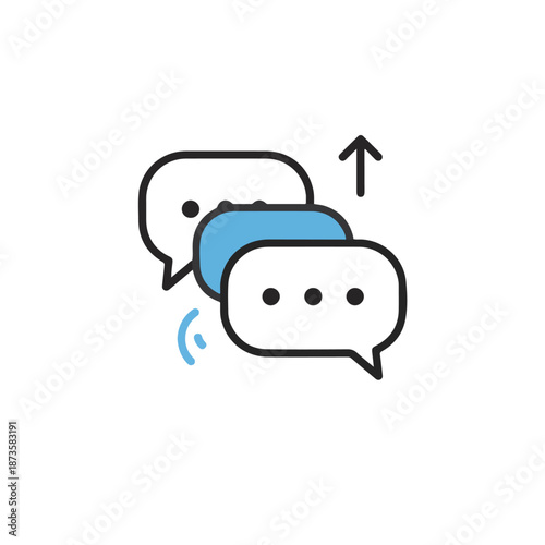 Strategic Digital Communication Icon: Enhancing Online Discourse and Engagement Vector Illustration