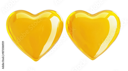 Golden heart shapes for romantic valentine's day decorations