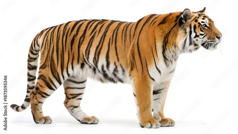Fototapeta premium bengal tiger isolated on white