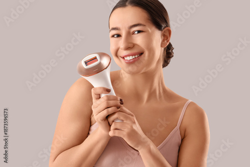 Beautiful young woman with ...