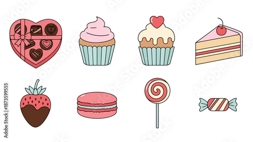 Sweet Treats Collection Featuring Confections Desserts Pastries Baked Goods And Candies For Celebration And Holidays