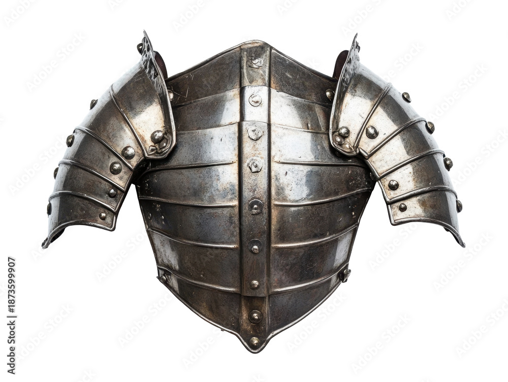Naklejka premium Medieval Steel Chest Armor Isolated