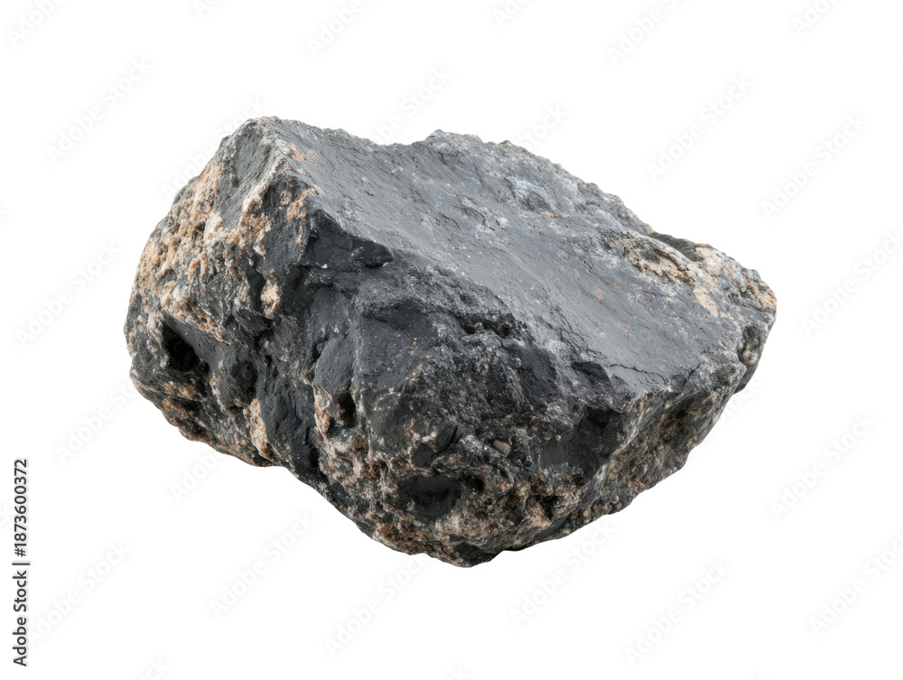 Obraz premium Rough Dark Rock Isolated