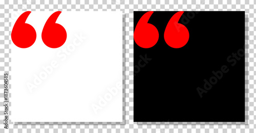 blank quoted text template, social media post mockup, black and white motivation quote, copy space for text in brackets, empty citation speech bubble