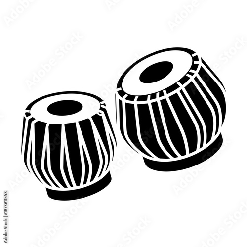 black and white tabla vector 5.eps