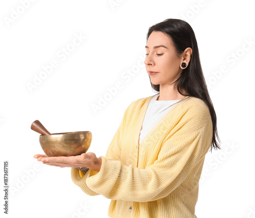 Young woman with Tibetan si...
