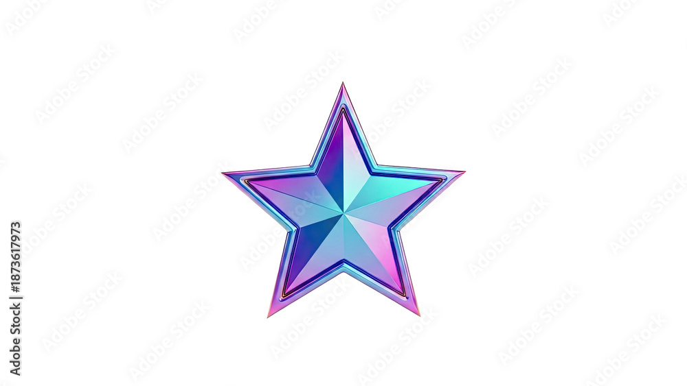 Obraz premium Iridescent Star Shape