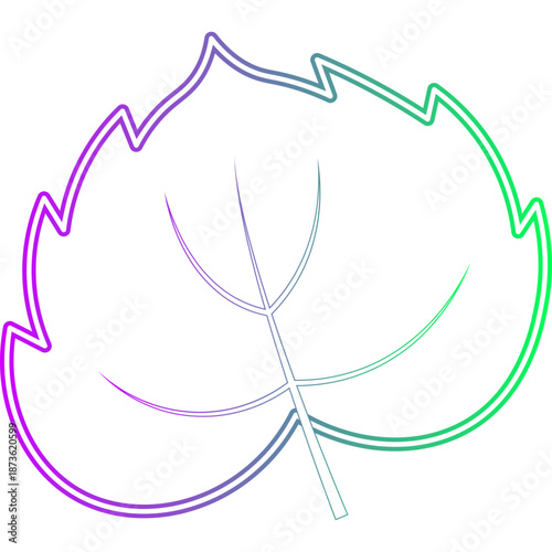 Neon Autumn Fall Leaf