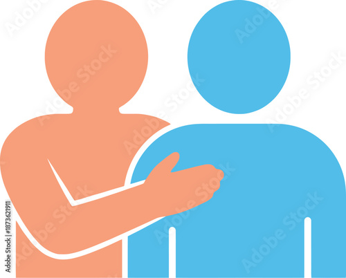 Two People Showing Support and Comfort.