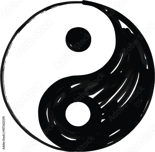 Yin Yang Symbol Harmony Balance Circle.