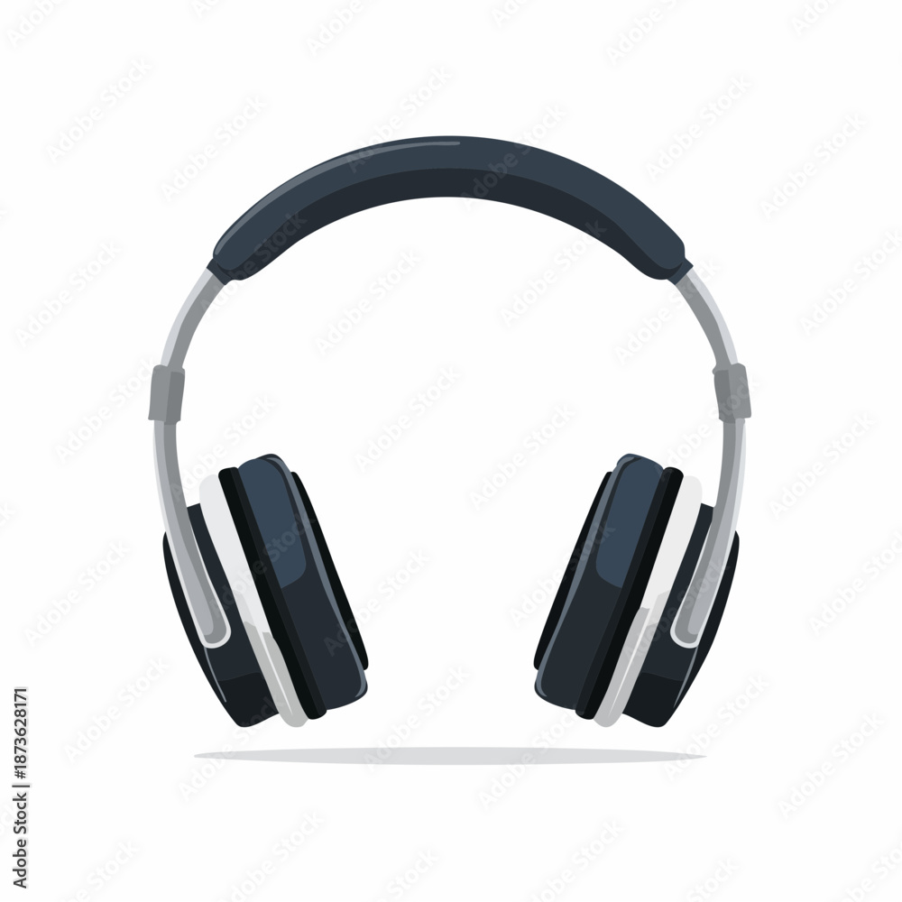 Fototapeta premium Illustration of headphones on white background for music listening purpose