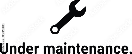 A wrench serving as an Interface Element for maintenance purposes displayed prominently on a simple background