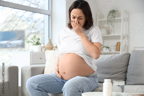 Pregnant woman suffering fr...