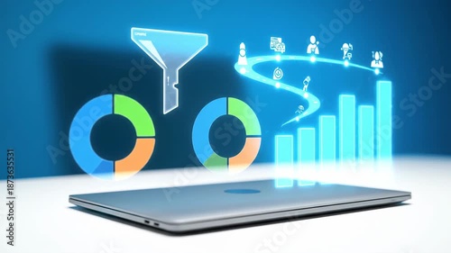 Digital Marketing Analytics and Business Growth Strategy Visualization.