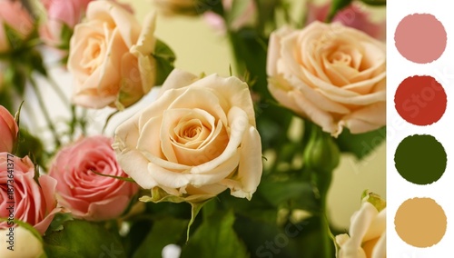 Bouquet of beautiful roses,...