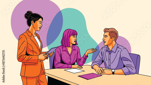 Dynamic professional collaboration and strategic dialogue among diverse team members fostering