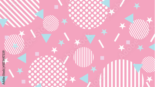 ポップ　ピンク　抽象的　模様　背景