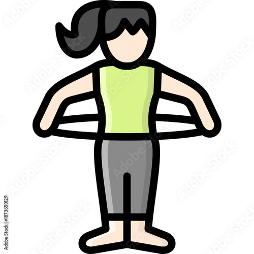 hula hoop icon illustration design with filled outline