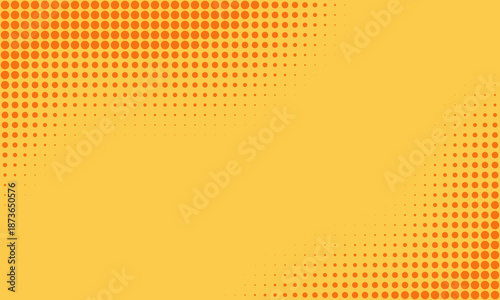 comic book yellow halftone background, vintage pop art wallpaper, retro dotted vector texture