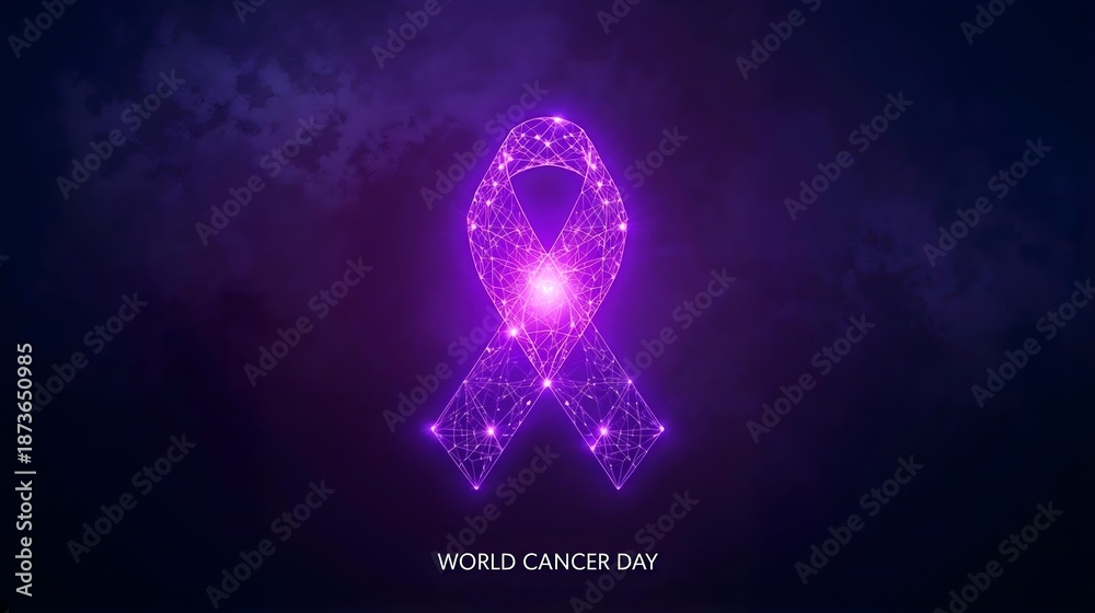 Fototapeta premium A glowing pink light bulb in the shape of a heart featuring a ribbon silhouette as a romantic vector illustration symbol for breast cancer awareness and love