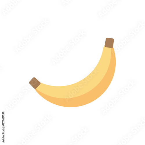 Yellow banana fruit isolated on white background. Ideal for food blog posts, recipe cards, healthy living articles, and nutritionrelated designs.