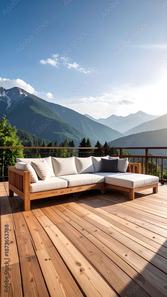 Obraz premium Deck Sofa Mountain View.