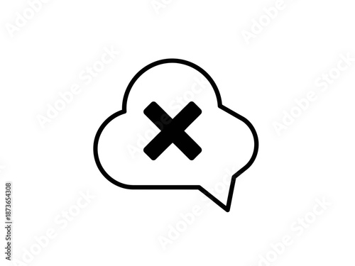 Black lock icon symbolizing privacy and security in digital communication