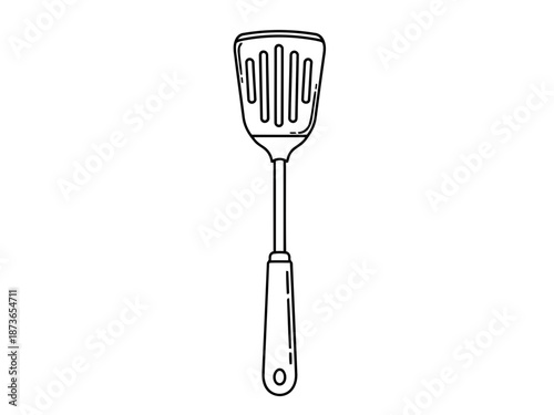 Stainless steel perforated cooking utensil ladle with long handle