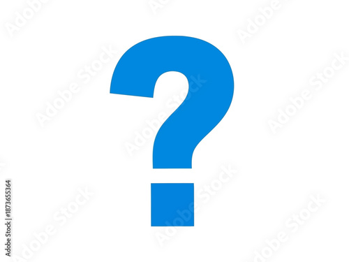 Blue question mark symbol indicating inquiry or uncertainty