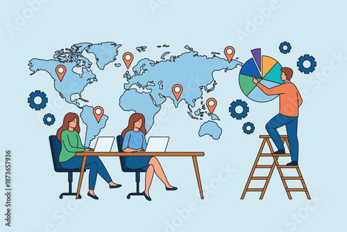 International Business Analytics Illustration