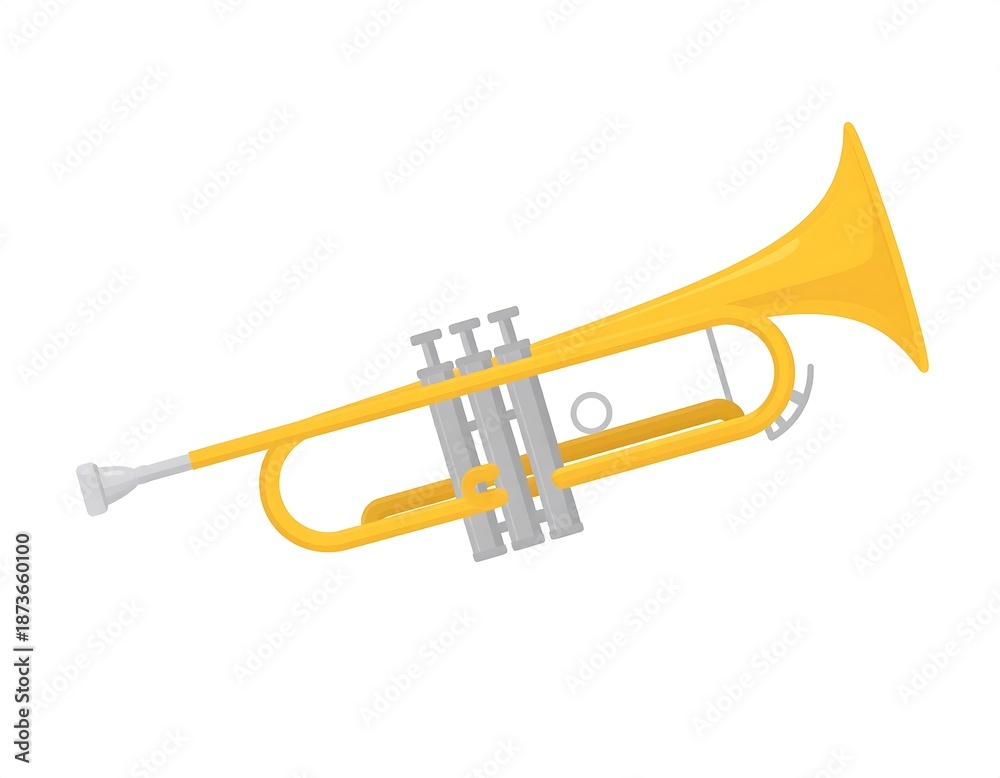 Obraz premium Yellow trumpet, angled view