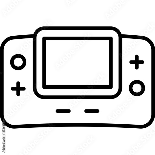 Gaming Console Icon Line Style
