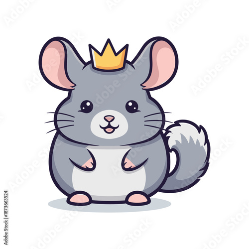 Royal Chinchilla Vector Illustration