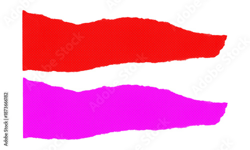 Wallpaper Mural Torn paper strips with red and purple hues creating abstract textured banners for graphic design and collage Torontodigital.ca