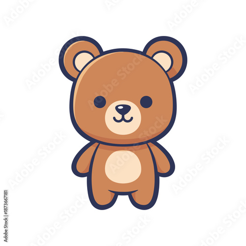 Cute Cartoon Teddy Bear Vector Illustration