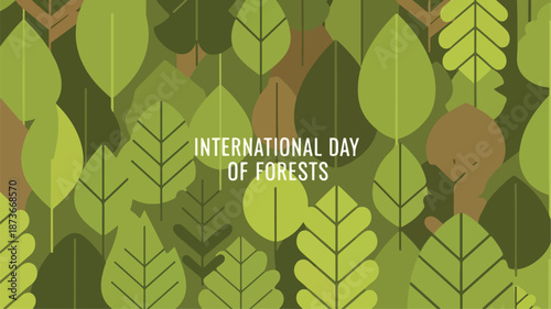 Celebrating International Day of Forests with Vibrant Green Leaves and Forest Themes