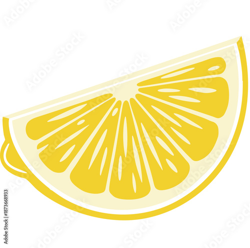 Lemon wedge slice